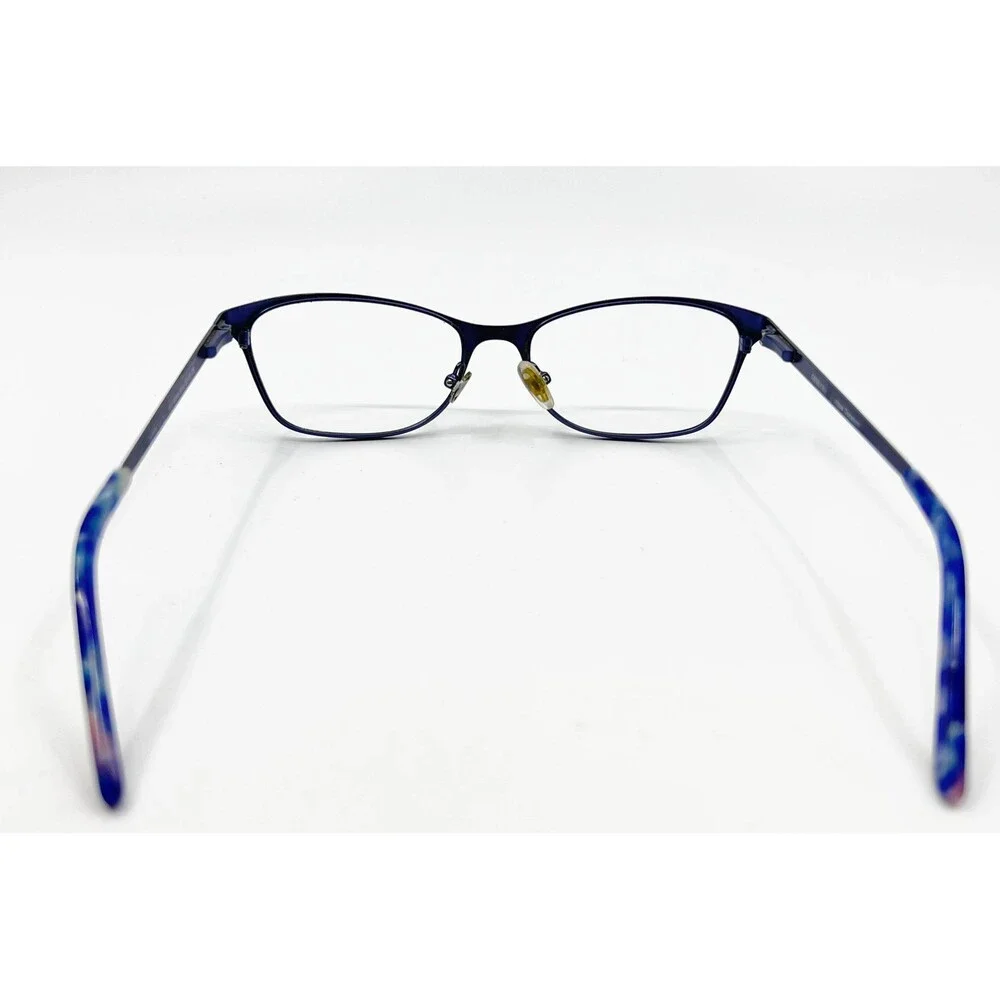 Modern Optical Eyeglasses Womens Matte Blue Decadent Cat Eye 52-18-135 37387